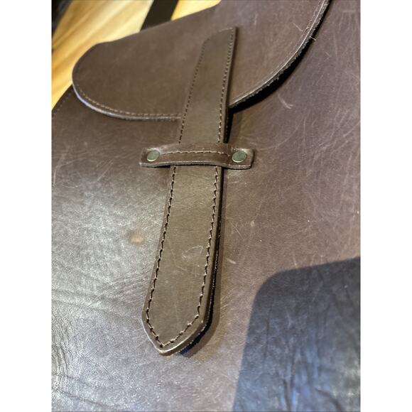 Balibetov Matera Bag Brown Leather Handcrafted Argentina strap Yurba Large - Picture 2 of 16